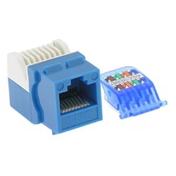 CAT6 Tool Less Keystone Jack- Blue, PK 100, Bestlink Netware, Mfr#: 101707BL-100
